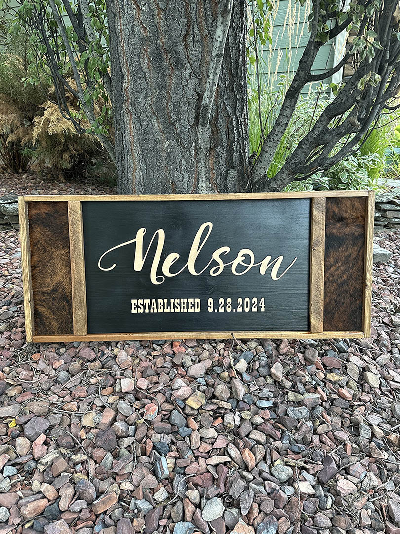 wedding sign with established year at home interiors
